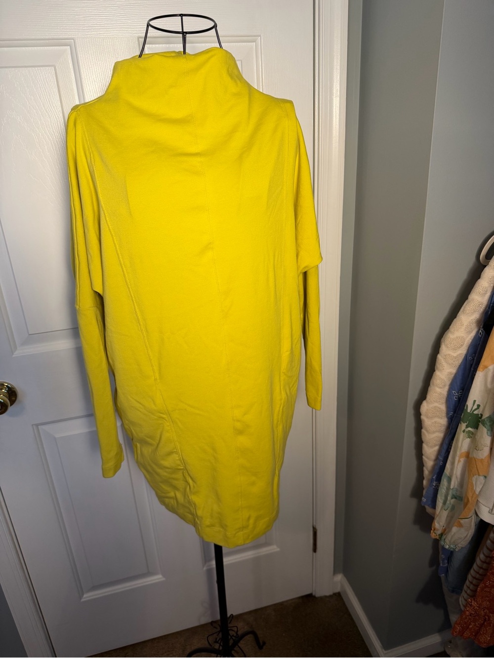 Daily Practice Anthropologie Yellow Funnel Neck Long Sweatshirt Tunic XS